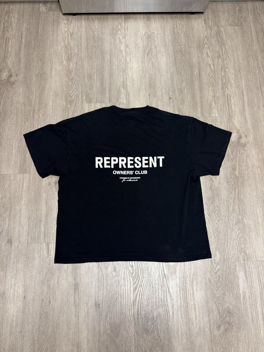 Represent Owners Club Black Graphic Tee Men XXL Streetwear Minimal Logo Designer